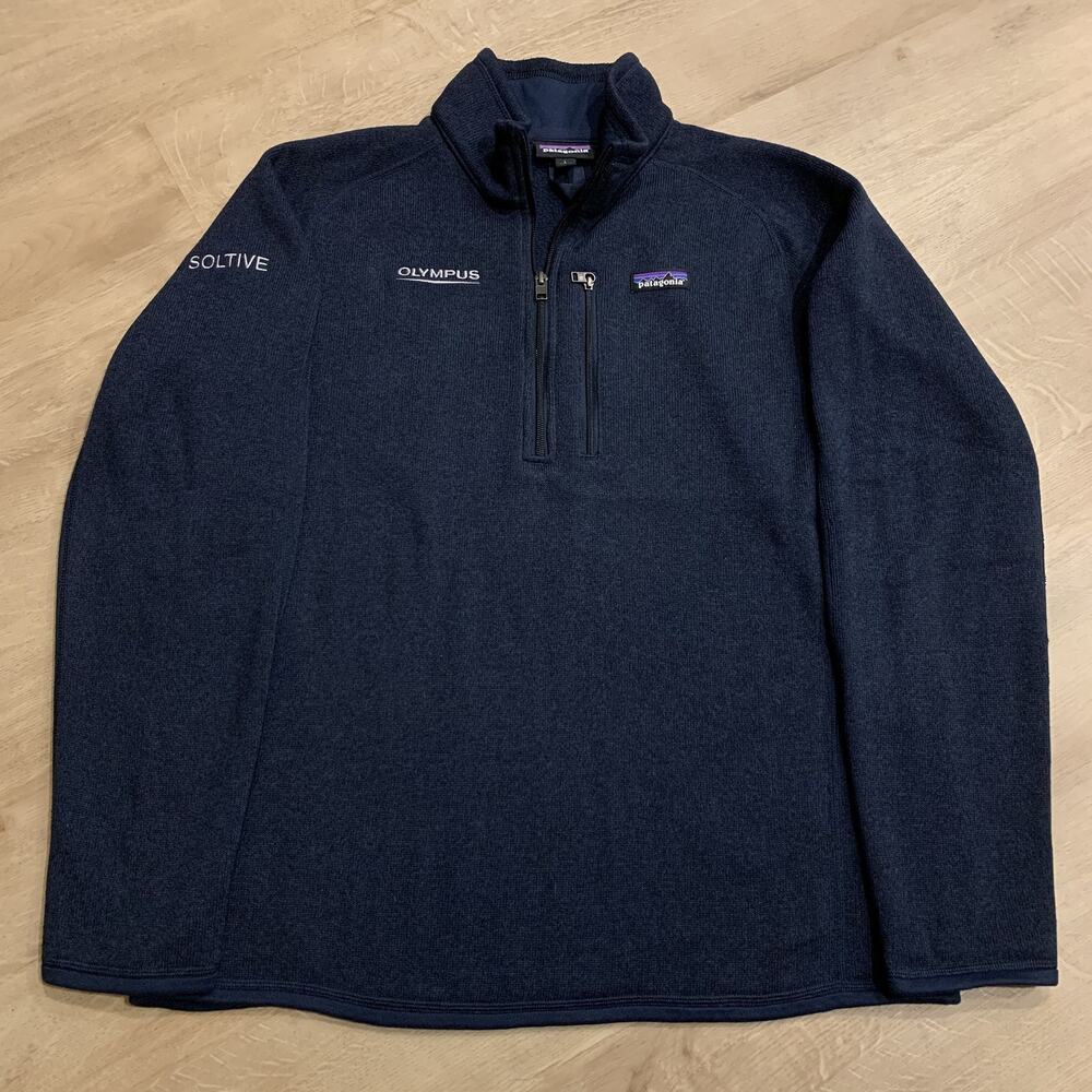 Patagonia Better Sweater 1/4 Quarter Zip Men's Large L Navy Blue Pullover Jacket
